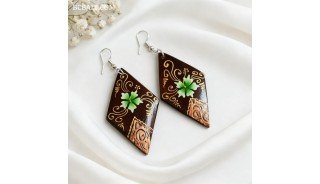 Hot Sale Painting Wood Earrings Originally Design